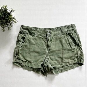 J. Crew Linen Blend Green Shorts